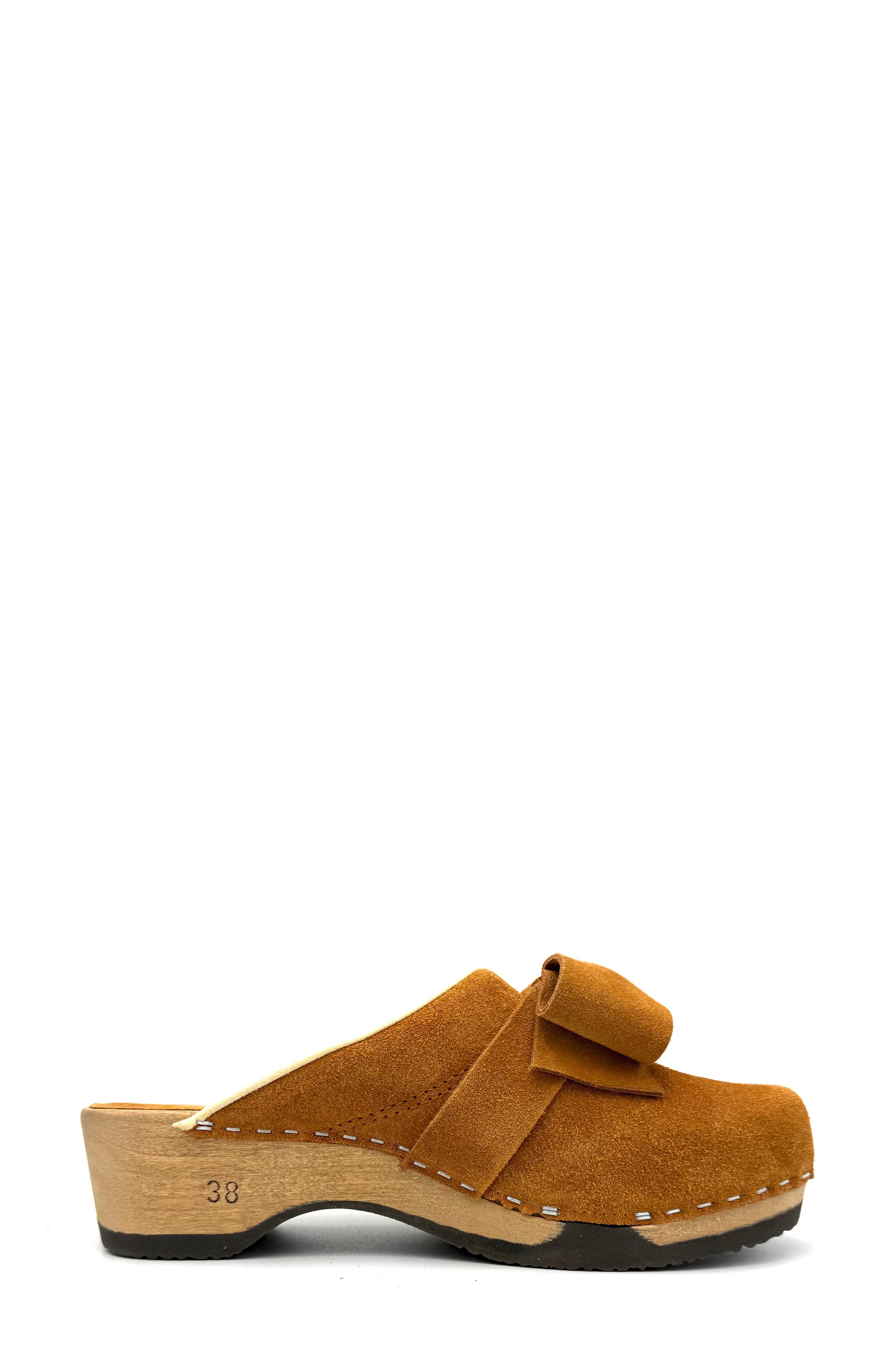Embla Bow Clog, Alternate, color, LIGHT BROWN
