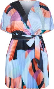 City Chic Hailey Abstract Print Minidress