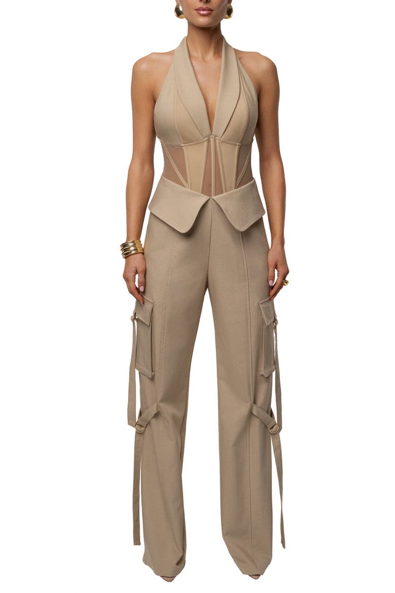 Contour Corset Bodysuit, Alternate, color, Stone