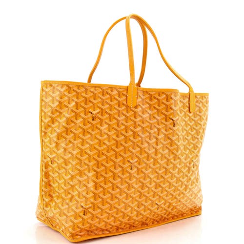 Pre-owned Goyard Goyard Anjou Reversible Tote Coated Canvas Pm In Yellow