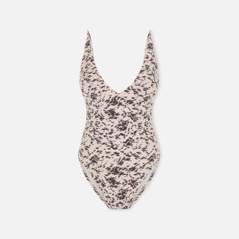 Low Back V Neck Swimsuit