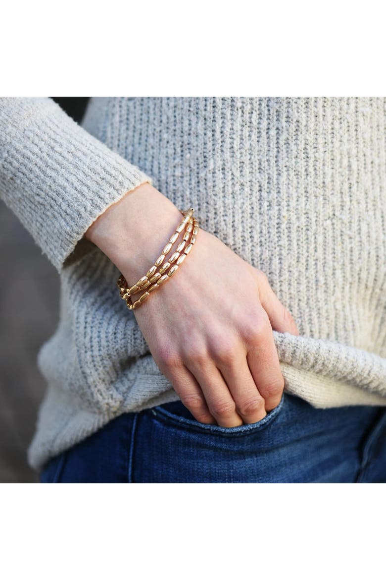 Lila Gold Stack Bracelets, Alternate, color, Gold
