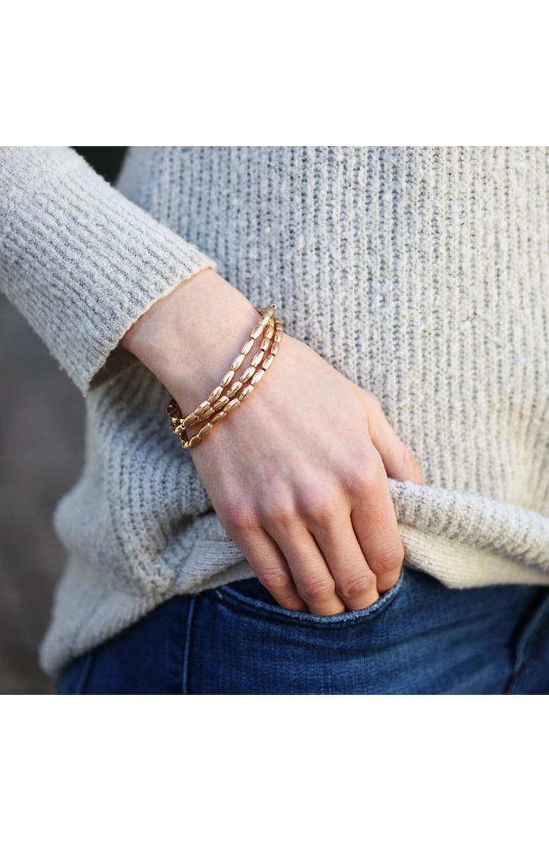 Erin McDermott Jewelry Lila Gold Stack Bracelets, Alternate, color, Gold