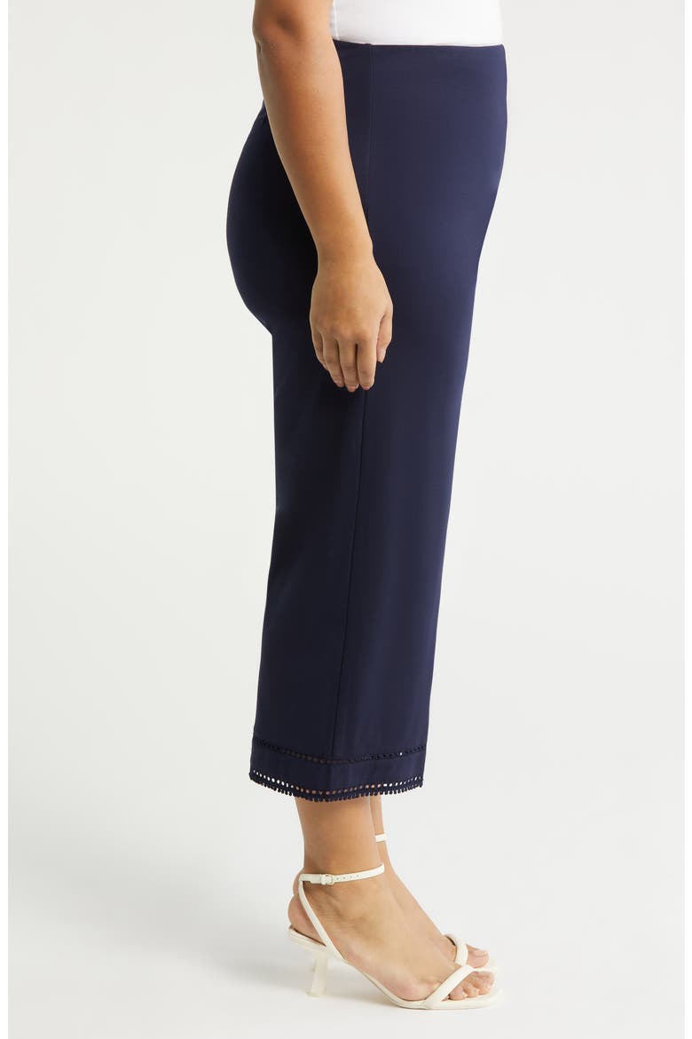Sienna Ponte Wide Leg Crop Pants, Alternate, color, TRUE NAVY