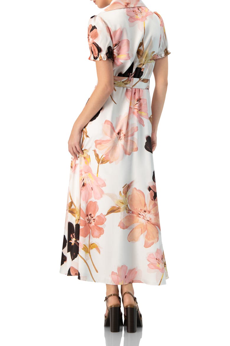 Short Sleeve V-Neck Collared Maxi Dress, Alternate, color, Multicolor