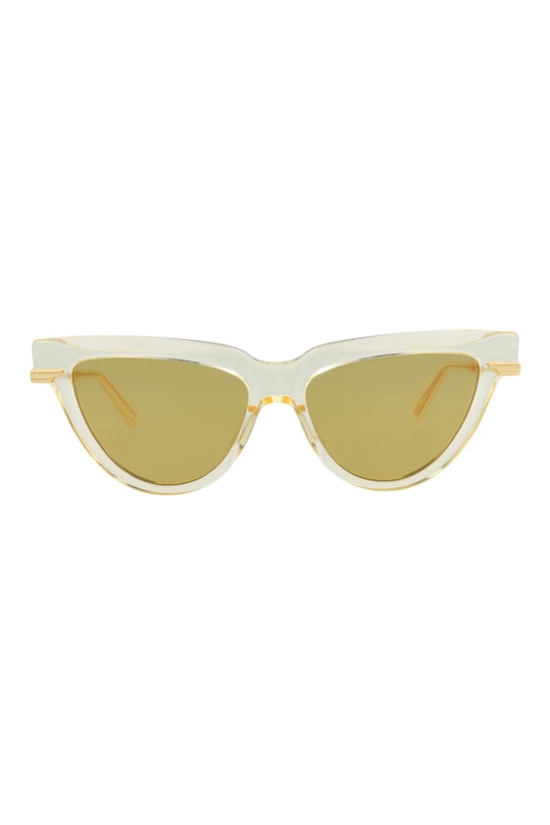 54mm Cat Eye Sunglasses, Main, color, YELLOW GOLD BROWN