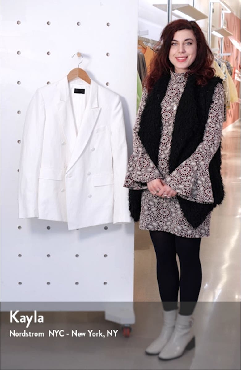 Clark Oversize Double Breasted Cotton & Linen Blazer, sales video thumbnail