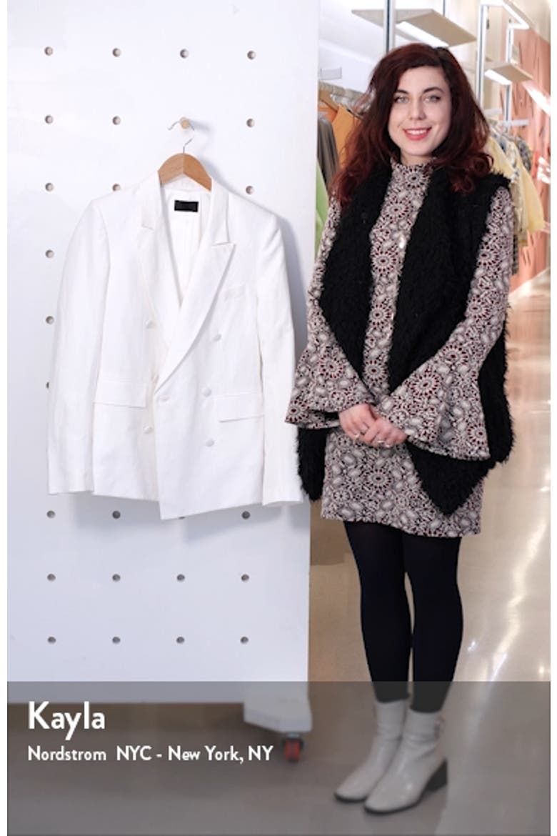 Clark Oversize Double Breasted Cotton & Linen Blazer video