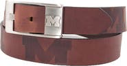 EAGLES WINGS Michigan Wolverines Brandish Leather Belt - Brown