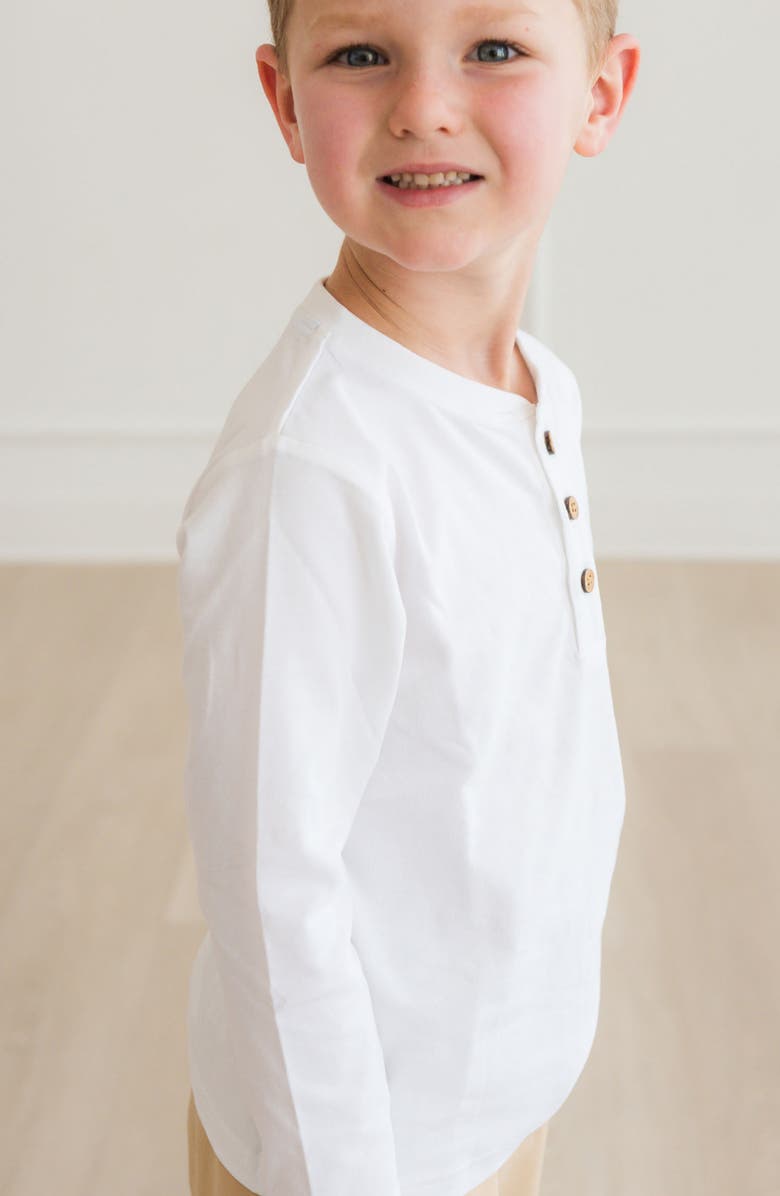 RuggedButts Kids
 Cotton Henley, Alternate, color, White