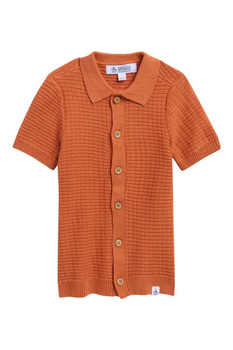 Kids' Short Sleeve Cotton Cardigan, Main, color, MANGO