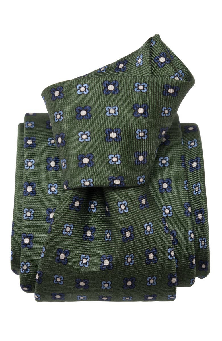 Elizabetta Siracusa - Extra Long Printed Silk Tie for Men, Alternate, color, Green