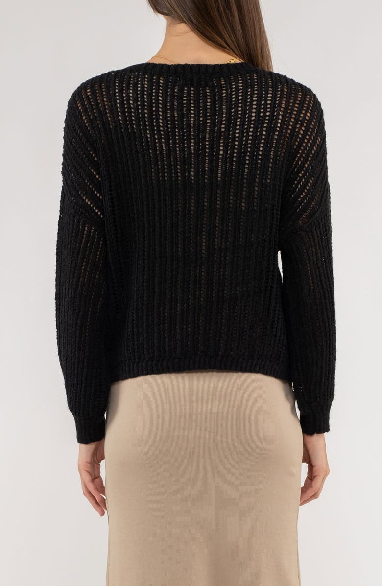 Blu Pepper Extended Shoulder Knit Sweater, Alternate, color,