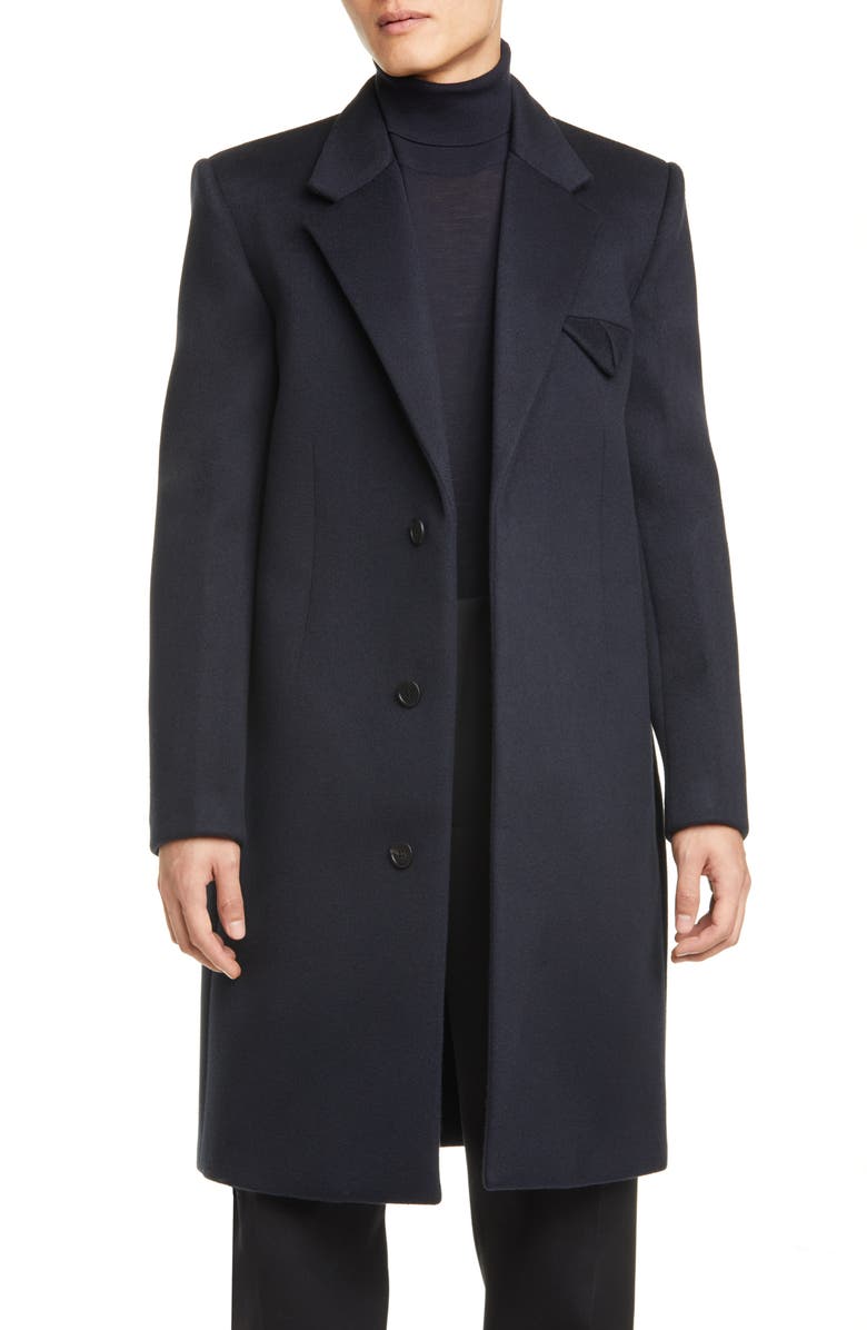 Bottega Veneta Cashmere & Wool Overcoat, Main, color, 