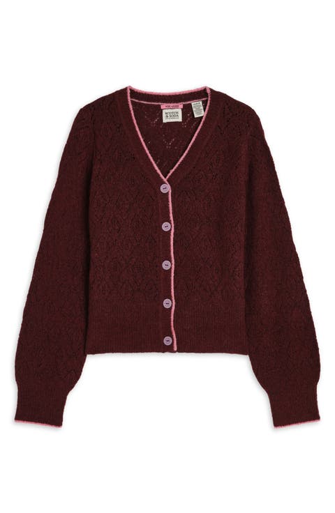 Kids' Cotton Pointelle Cardigan