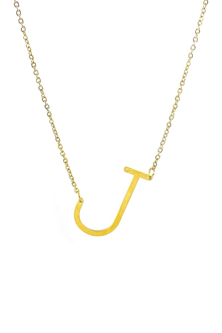 14K Gold Plated Initial Pendant Necklace with Gift Box - Multiple Letters Available, Alternate, color, YELLOW
