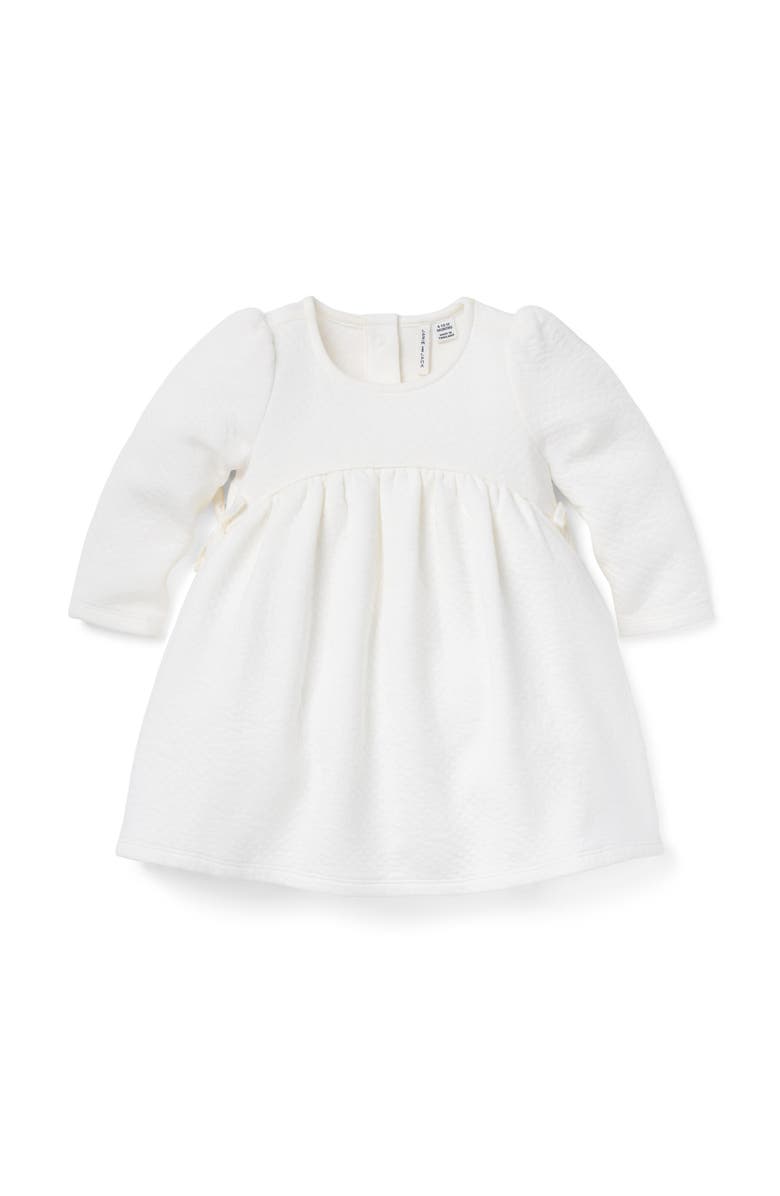 Janie and Jack Baby Floral Quilted Dress, Main, color, Ivory