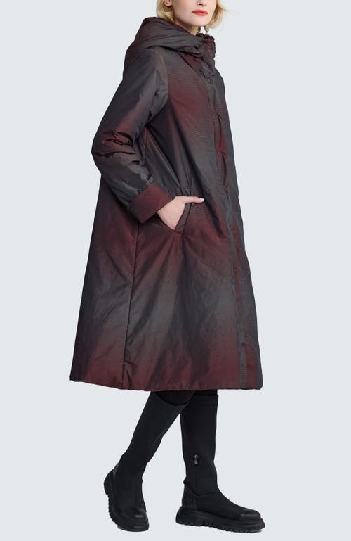 Luukaa Serein Long Gradient Puffer Coat In Multi