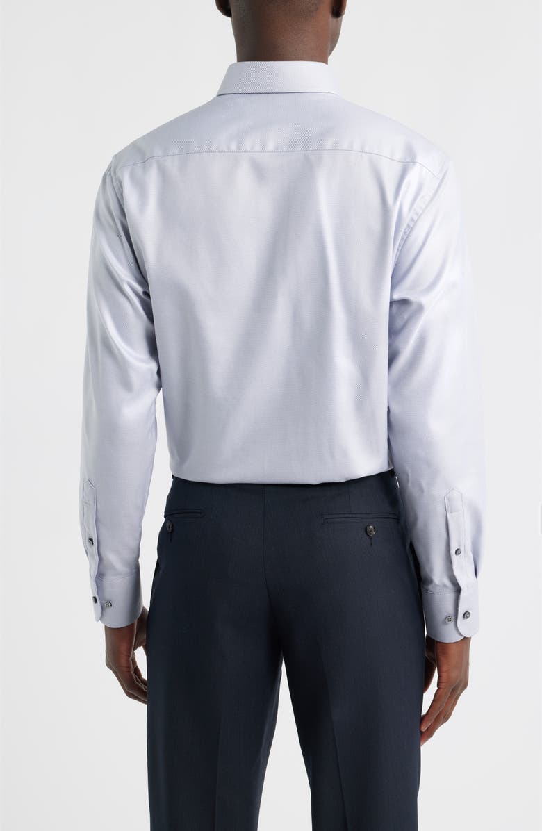 1863 by Eterna Modern Fit Micropattern Non-Iron Cotton Dobby Dress Shirt, Alternate, color, Silver Grey