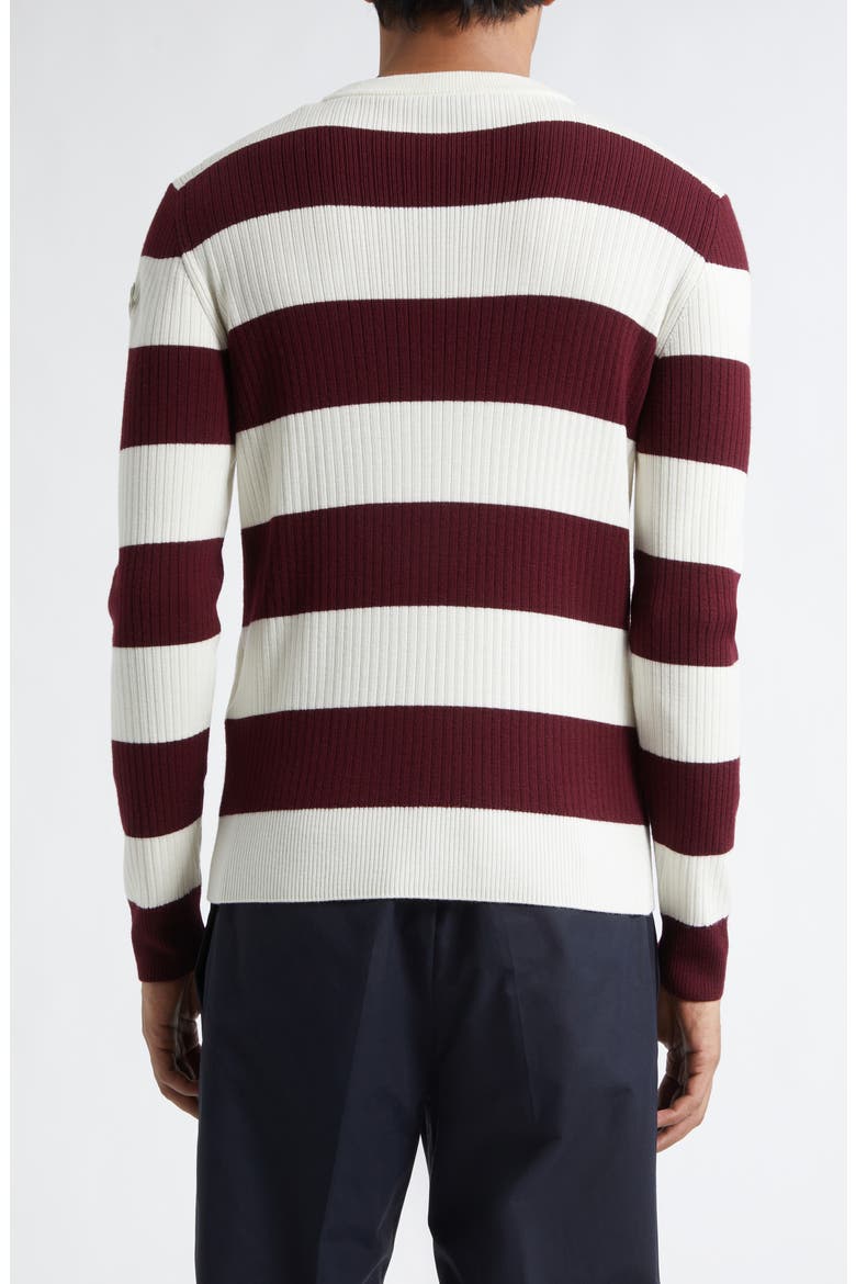 Rugby Stripe Wool Sweater, Alternate, color, BURGUNDY STRIPE