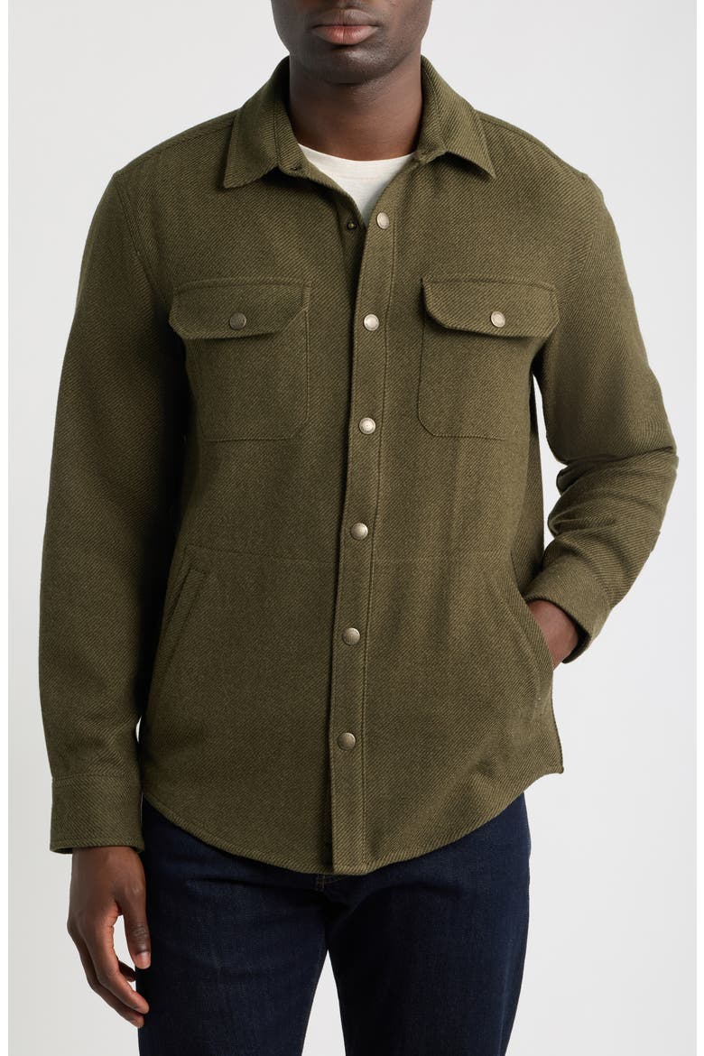 Forest Twill Shirt Jacket, Alternate, color, GREEN