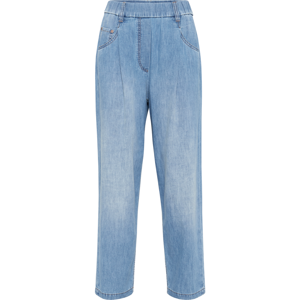 Brunello Cucinelli Jeans Pants In Light Blue Denim