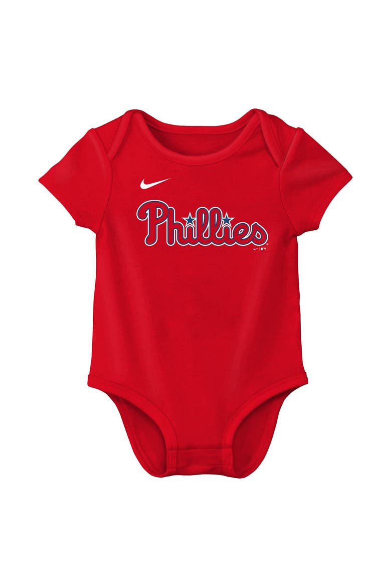 Newborn & Infant Nike Bryce Harper Red Philadelphia Phillies Name & Number Bodysuit, Alternate, color, Red