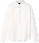 AllSaints Loom Linen Button-Up Shirt