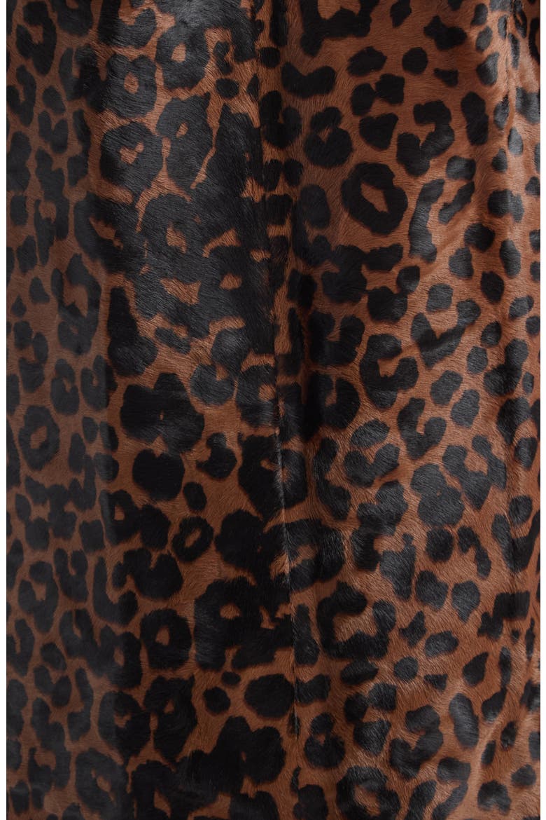 Leopard Print Genuine Calf Hair Coat, Alternate, color, LEOPARD