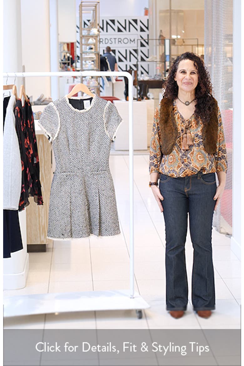 Nova Short Sleeve Metallic Tweed Dress video