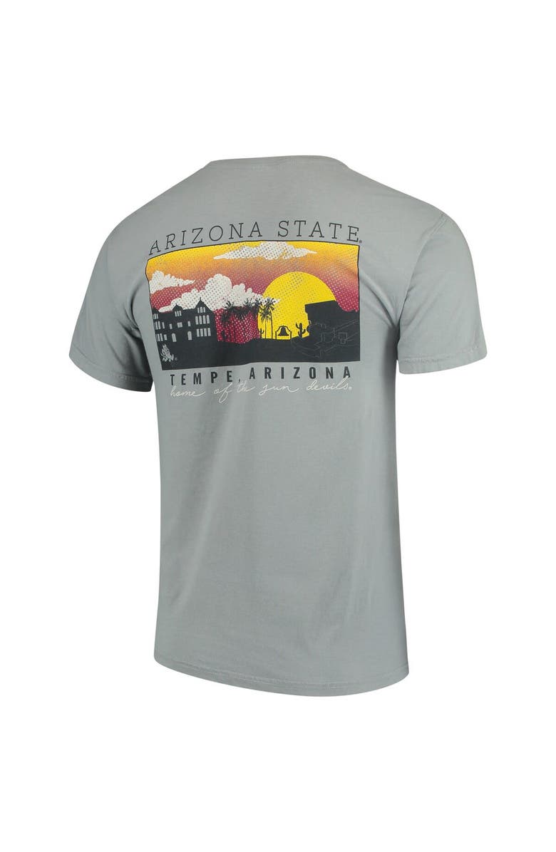 IMAGE ONE Men's Gray Arizona State Sun Devils Team Comfort Colors Campus Scenery T-Shirt, Alternate, color,