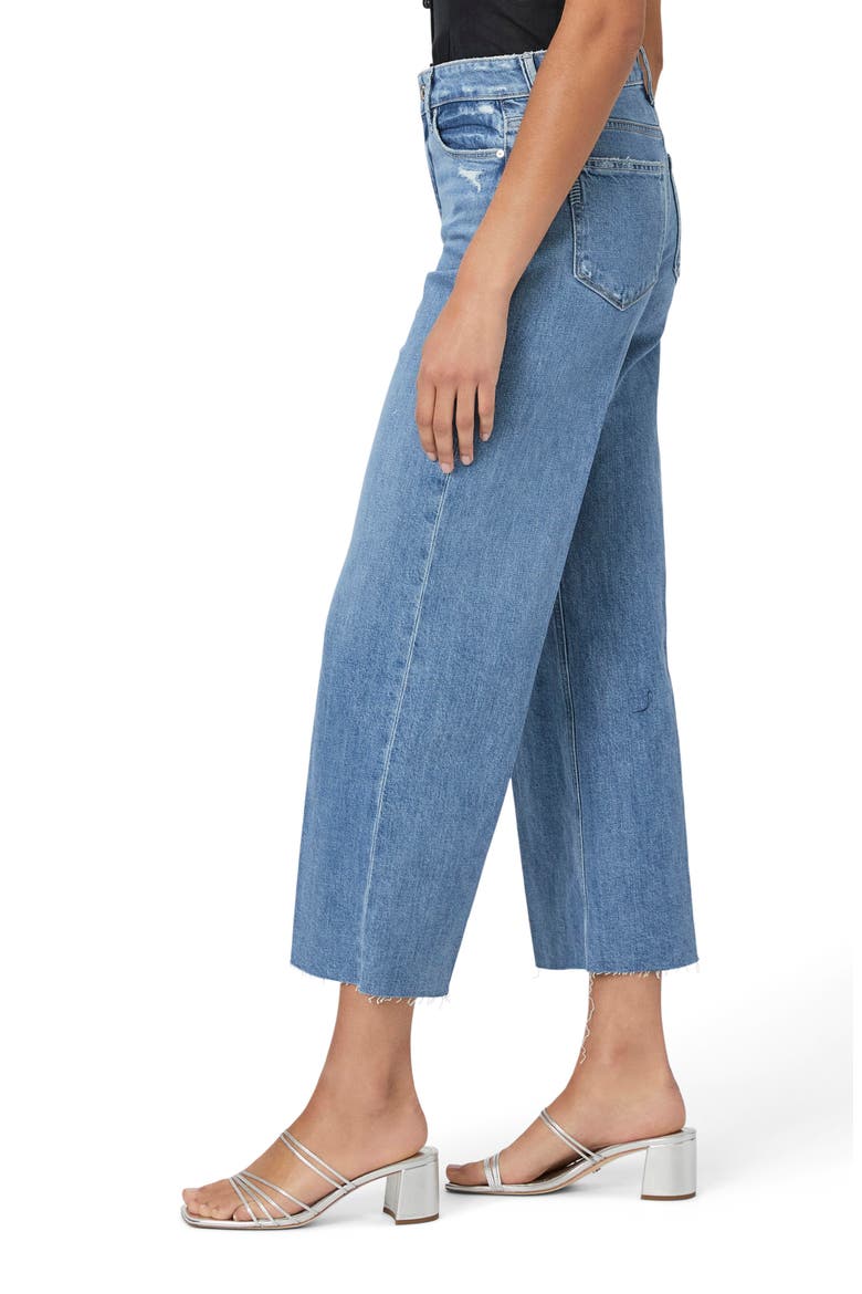 Anessa Raw Hem Ankle Wide Leg Jeans, Alternate, color, HLYGRLDIST