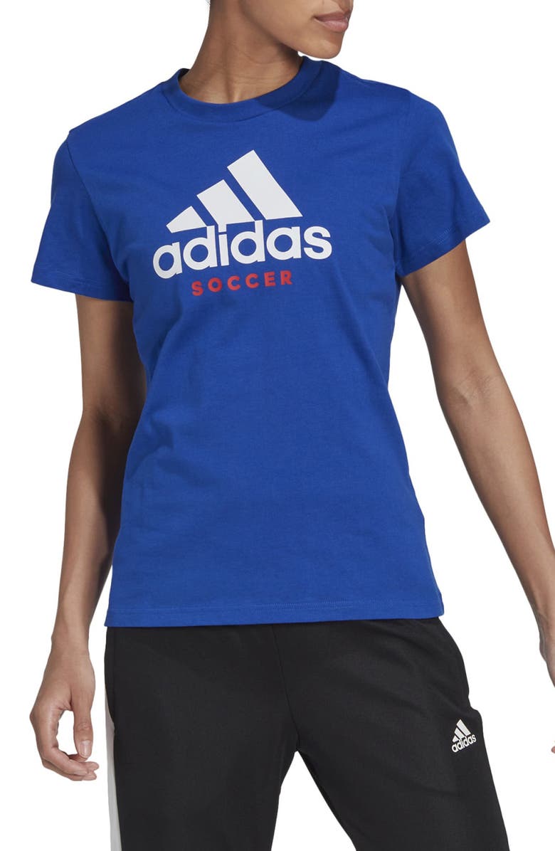 adidas Soccer Logo Graphic T-Shirt, Main, color,