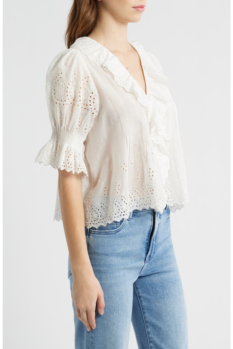 Henri Organic Cotton Voile Top, Alternate, color, SALT EYELET