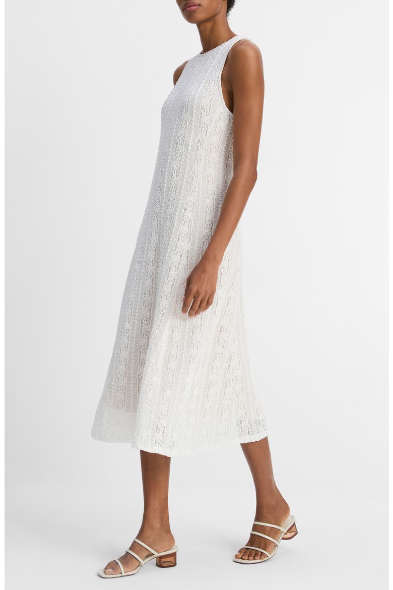 Sleeveless Midi Dress, Alternate, color, OFF WHITE