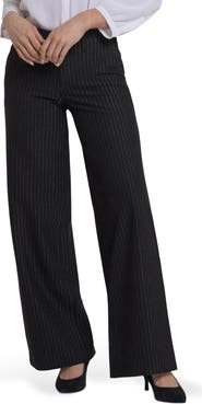NYDJ Metallic Stripe Wide Leg Pants