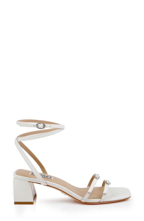 Badgley Mischka Collection Dania Ankle Strap Sandal In White