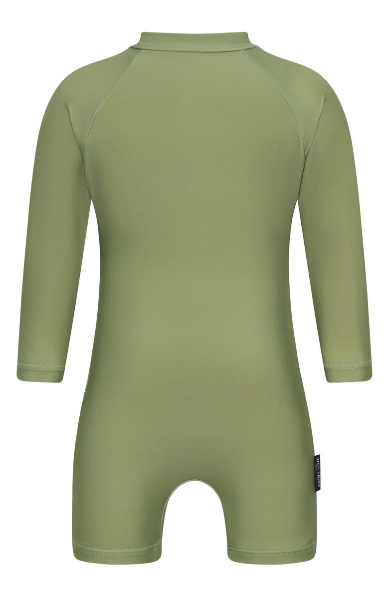 TINY TRIBE Core Diving Long Sleeve One-Piece Rashguard Swimsuit, Alternate, color, Olive
