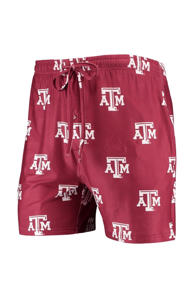 CONCEPTS SPORT Men's Concepts Sport Maroon Texas A&M Aggies Flagship Allover Print Jam Shorts, Alternate, color, Maroon