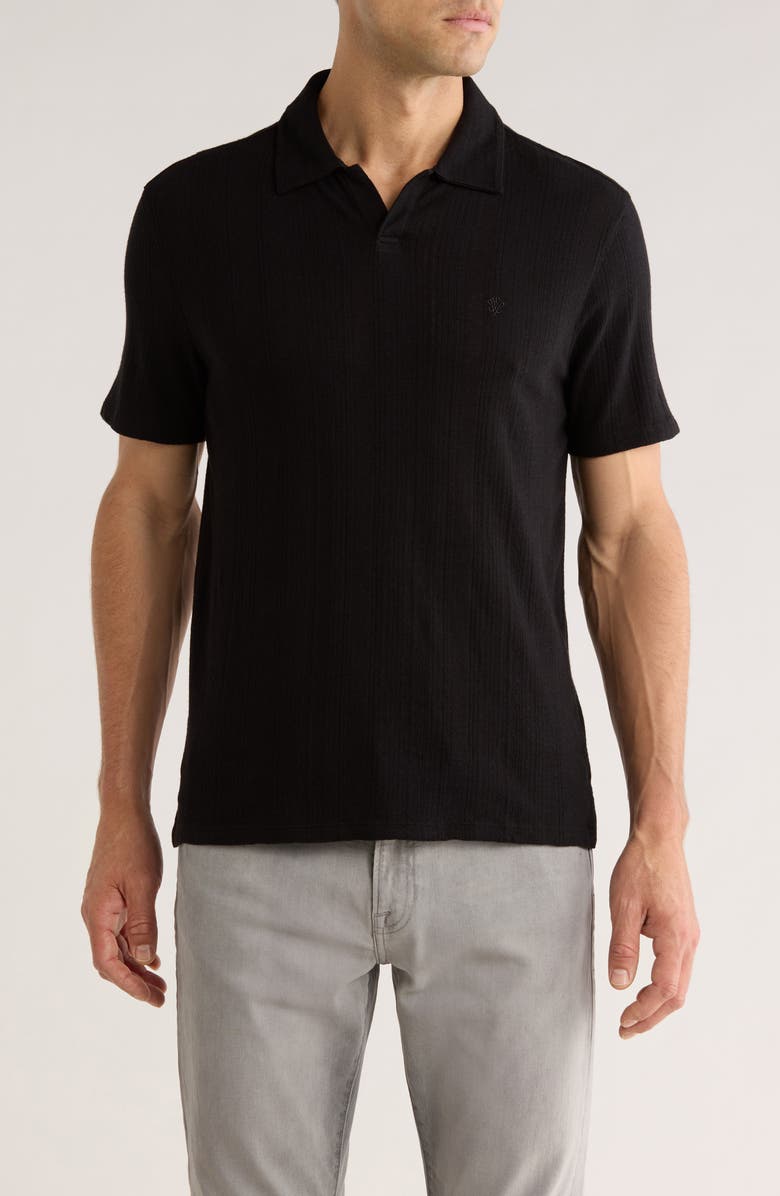 John Varvatos Leonardo Johnny Collar Polo, Main, color, Black