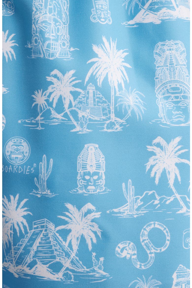 Printed Swim Trunks, Alternate, color, BLUE