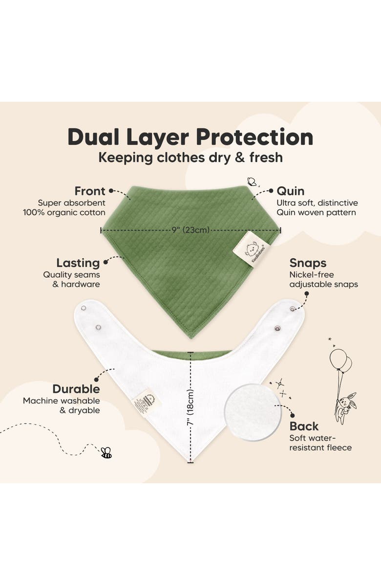 KeaBabies 8-Pack Quin Bandana Bibs, Alternate, color, Moor