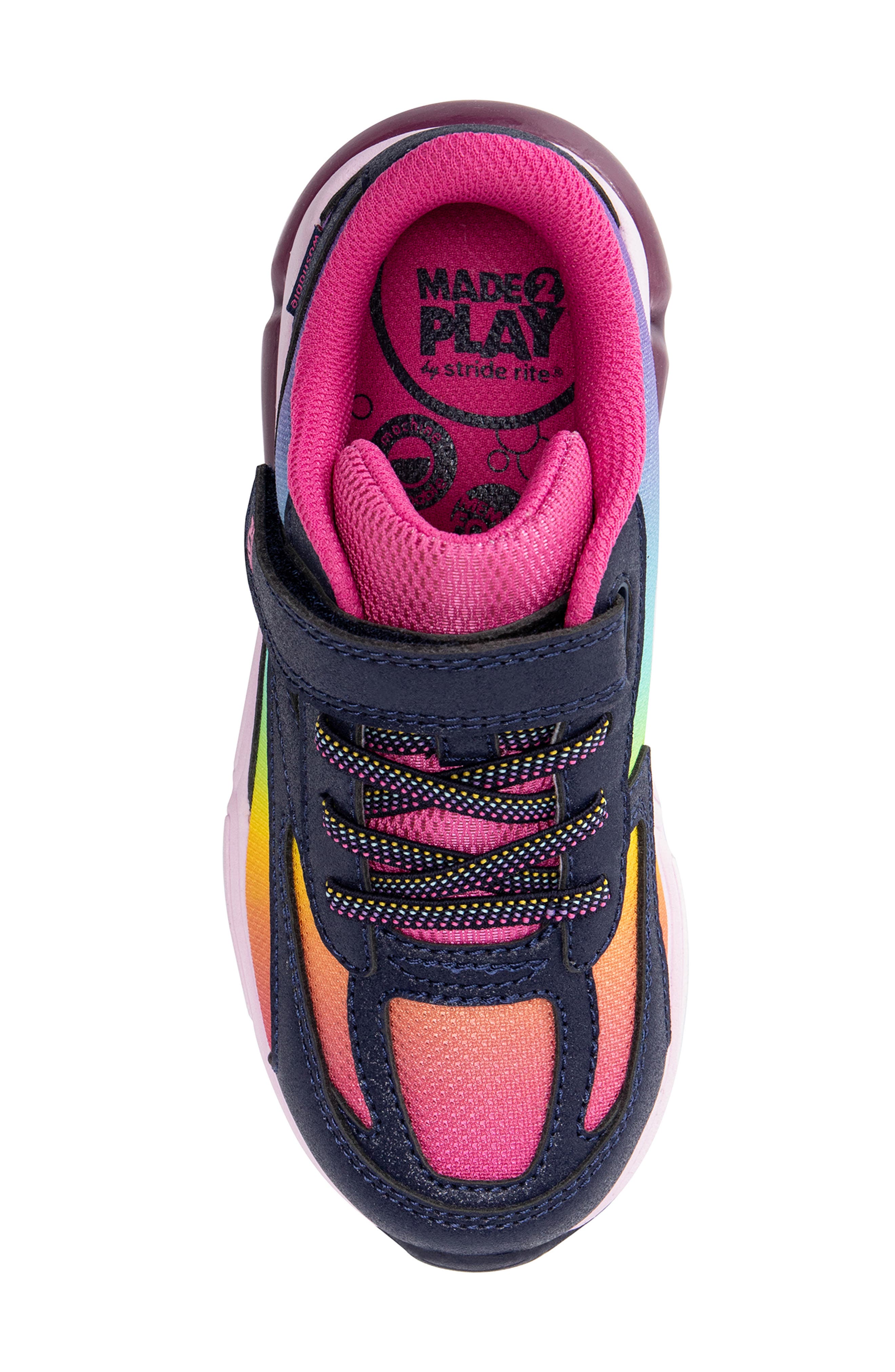Stride Rite Kids' Made2Play<sup>®</sup> Phantom Light-Up Sneaker, Alternate, color, Rainbow