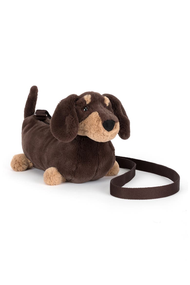 Kids' Otto Sausage Dog Shoulder Bag, Main, color, BROWN