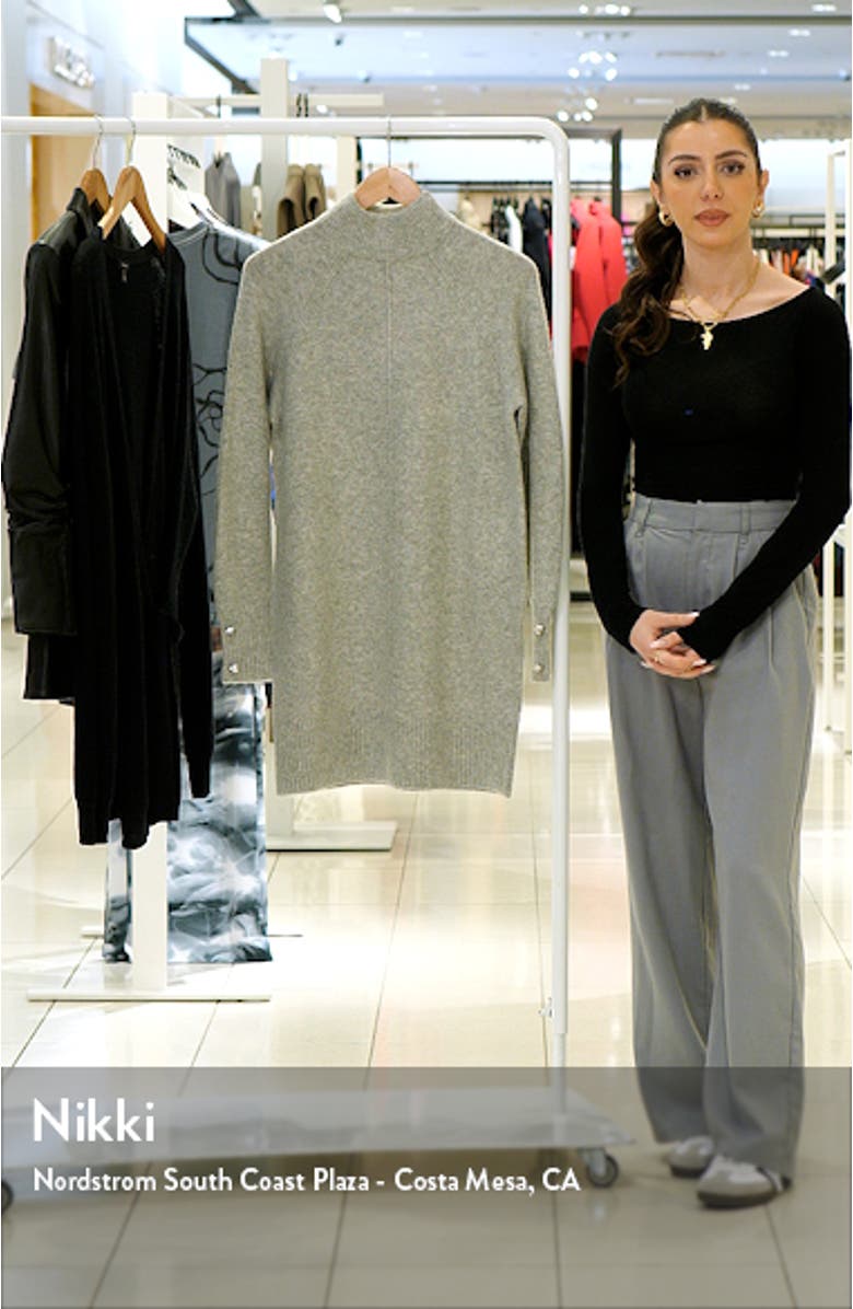 Long Sleeve Mock Neck Sweater Dress, sales video thumbnail