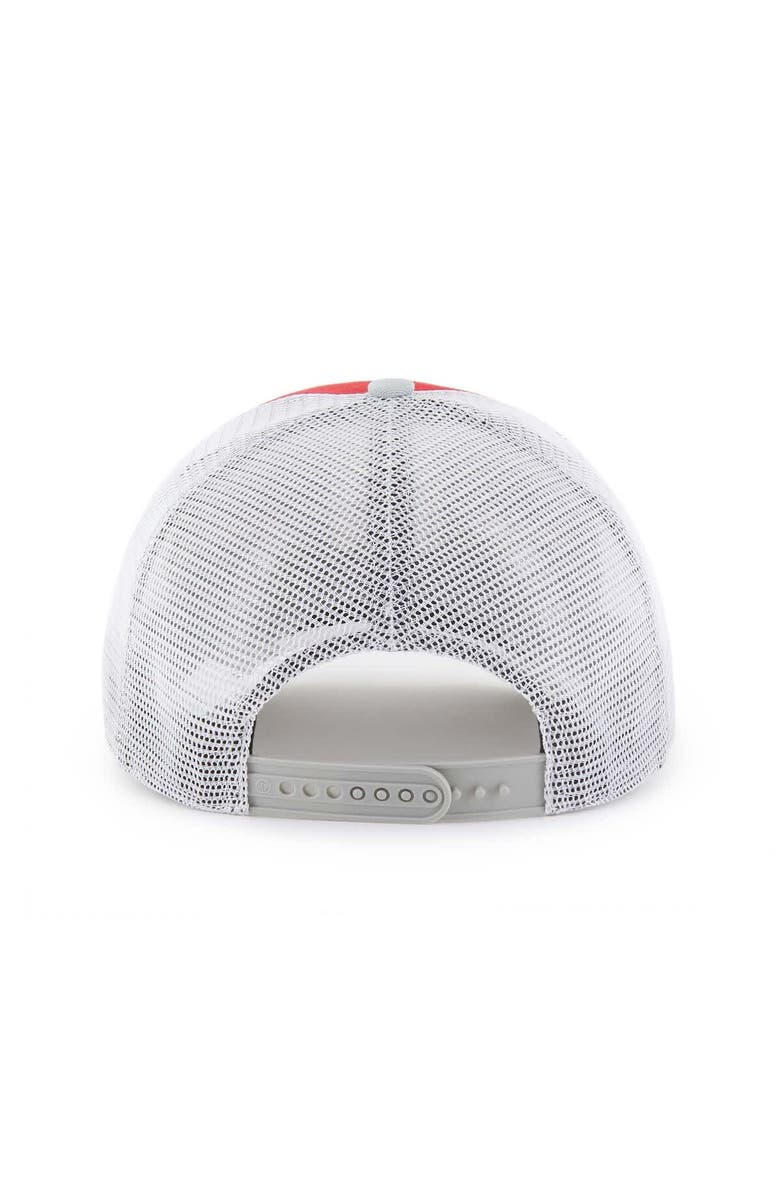 '47 Youth '47 Scarlet/Gray Ohio State Buckeyes Super Stripe Hitch Adjustable Trucker Hat, Alternate, color, 