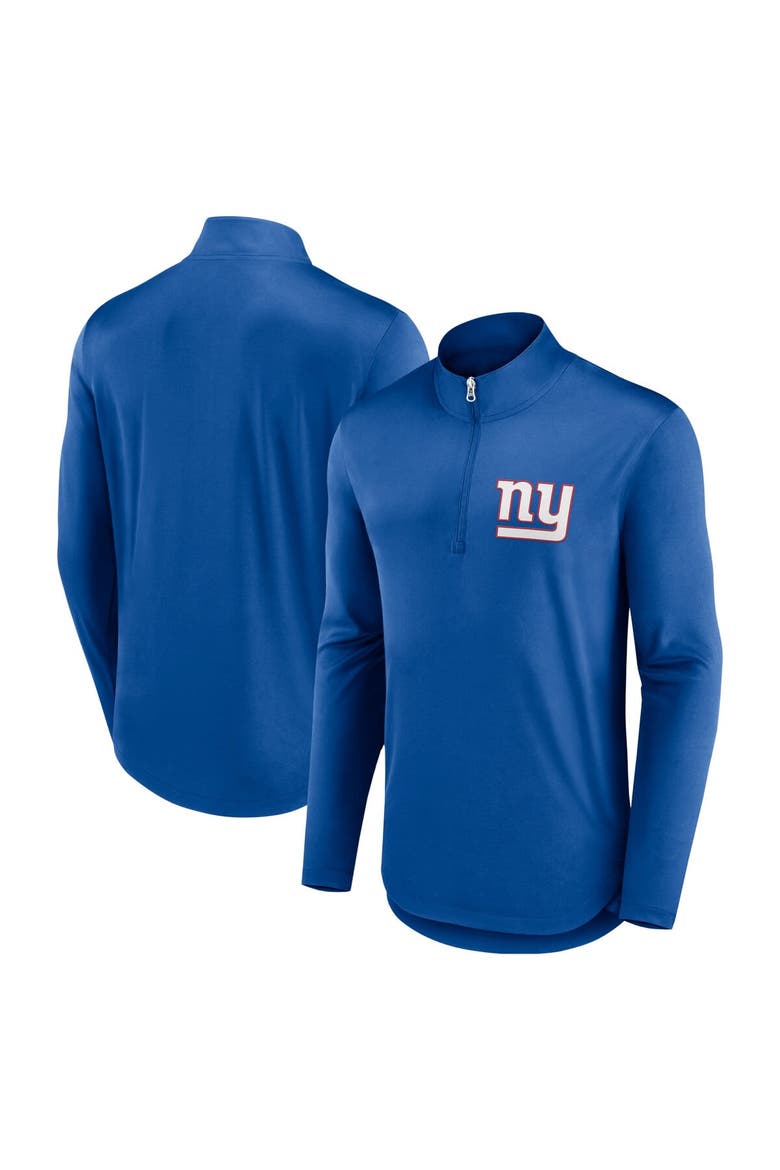 Men's Fanatics Branded Royal New York Giants Quarterback Quarter-Zip Top, Main, color, Royal