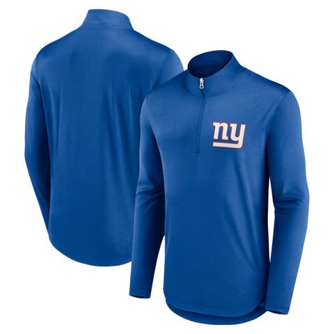 Men's Fanatics Branded Royal New York Giants Quarterback Quarter-Zip Top