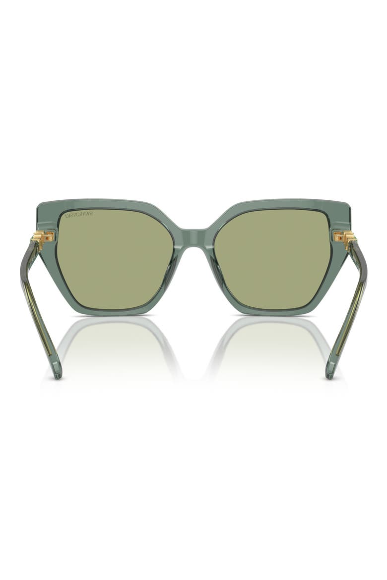 Constella 56mm Polarized Irregular Sunglasses, Alternate, color, TRANSPARENT GREEN
