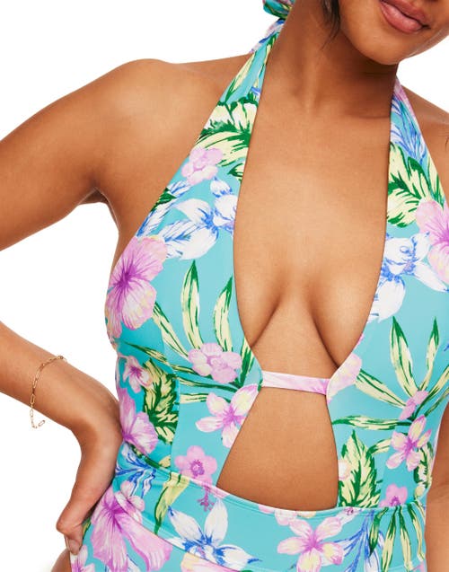 Adore Me Brinlee Women's Swimwear One-piece In Tropical Blue